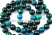 Azurite-chrysocolla, synthetic, round, 8.5mm