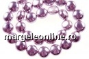 Perle Mallorca, disc, mov argintiu, 12mm