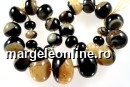 Natural agate, druzy quartz geode, yellow, round donnuts, 12-30mm