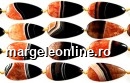 Natural agate, druzy quartz geode, orange, flat drop, 40mm