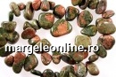 Unakite, free form nugget, 14-20mm