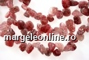 Strawberry quartz, free form nugget, 12-16mm