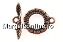 Incuietoare toggle, floare si frunza, 17mm - x2