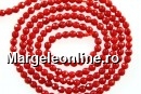 Coral, rosu intens, rotund fatetat, 2.3mm