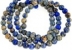 Sediment jasper, blue, round, 4.5mm