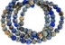 Sediment jasper, blue, round, 4.5mm