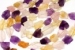 Amethyst, pink quart and citrine rough stone, free form, 12-16mm
