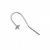Earring findings, cup and pin, 925 silver - x1pair