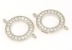 Link disc cu cristale argint 925 rodiat, 13mm - x1