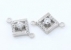 Link romb, argint 925 placat cu rodiu, 16mm - x1