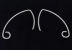 Earring findings, 925 silver, for Swarovski pendant heart, 10mm - x1pair