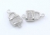 Link lacatel cu cristale, argint 925 placat cu rodiu, 13mm  - x1