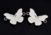 Link fluture cu cristale, argint 925 placat cu rodiu, 17mm  - x1