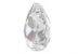 Swarovski, drop pendant, crystal, 9mm - x2