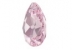 Swarovski, drop pendant, light rose, 9mm - x2