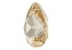 Swarovski, drop pendant, golden shadow, 9mm - x2