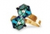 Ring base, 925 silver, Swarovski 4841 cube 8mm, adjustable, - x1