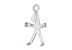Pendant bail for 6016 16mm Swarovski pendant, 925 silver- x1