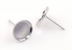 Tortite cercei tija argint 925 rodiat, cabochon 8mm - x1per