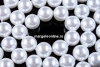 Perle tip Mallorca, rotund, alb,  8mm
