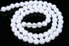White agate, round, 6mm