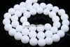 Margele agate albe, rotund, 8mm