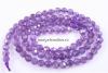 Light amethyst, faceted round, 4.3mm
