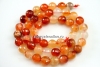 Carnelian, faceted round, 8.5mm