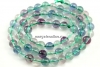 Rainbow fluorite, round, 6mm