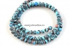 Turquoise-black syntethic malachite, round, 4mm
