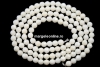 Agate, faceted round, ivory, 3mm