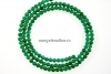 Margele agate, rotund, verde intens, 3mm