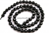 Onix, black, faceted round, 4mm