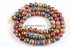 Red creek jasper, round, 6.5mm