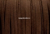 Snur faux suede, maro inchis, 3mm - x5m