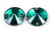 Swarovski, link, emerald, 10mm - x2