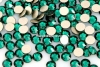 Swarovski, rhinestone ss12, emerald, 3mm - x20