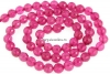 Margele jad roz intens, rotund fatetat, 6mm