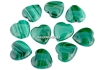 Margele malachit natural, inima, 10x10mm - x10