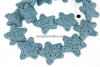 Margele lava naturala, turcoaz, stea de mare, 25x24mm - x18
