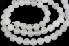 Jade, round, white, 6.5mm