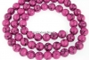 Howlite, syntethic, round, vintage purple, 6mm
