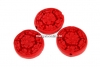 Margele cinabru sintetic, disc, rosu, 21mm - x5
