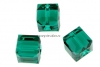 Swarovski, cub, emerald, 6mm - x2