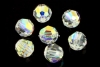 Swarovski, rotund fatetat, aurore boreale, 4mm - x10