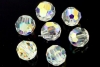 Swarovski, rotund fatetat, aurore boreale, 6mm - x6