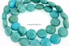 Margele magnezit turcoaz, disc plat, 12mm