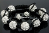Bratara cu 9 margele shamballa metal, crystal - x1