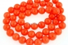 Jade, round, orange, 8mm