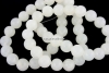 Jade, round, white, 8mm